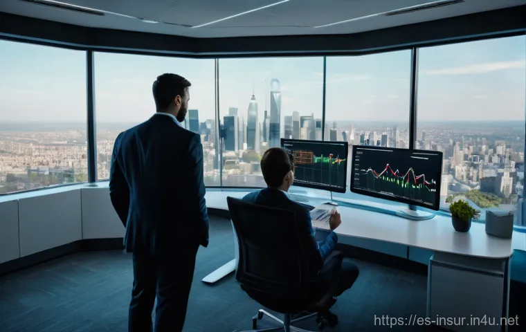 보험계리사와 제휴 보험상품 개발 - Image Prompt 1: The Actuarial Architects of Tomorrow's Security** 보험계리사와 제휴 보험상품 개발 - Image Prompt 1: The Actuarial Architects of Tomorrow's Security**