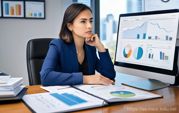 보험계리사 시험 전 필독 자료 - **Prompt 1: The Focused Risk Analyst**
    "A highly intelligent and focused female actuary, in her ...