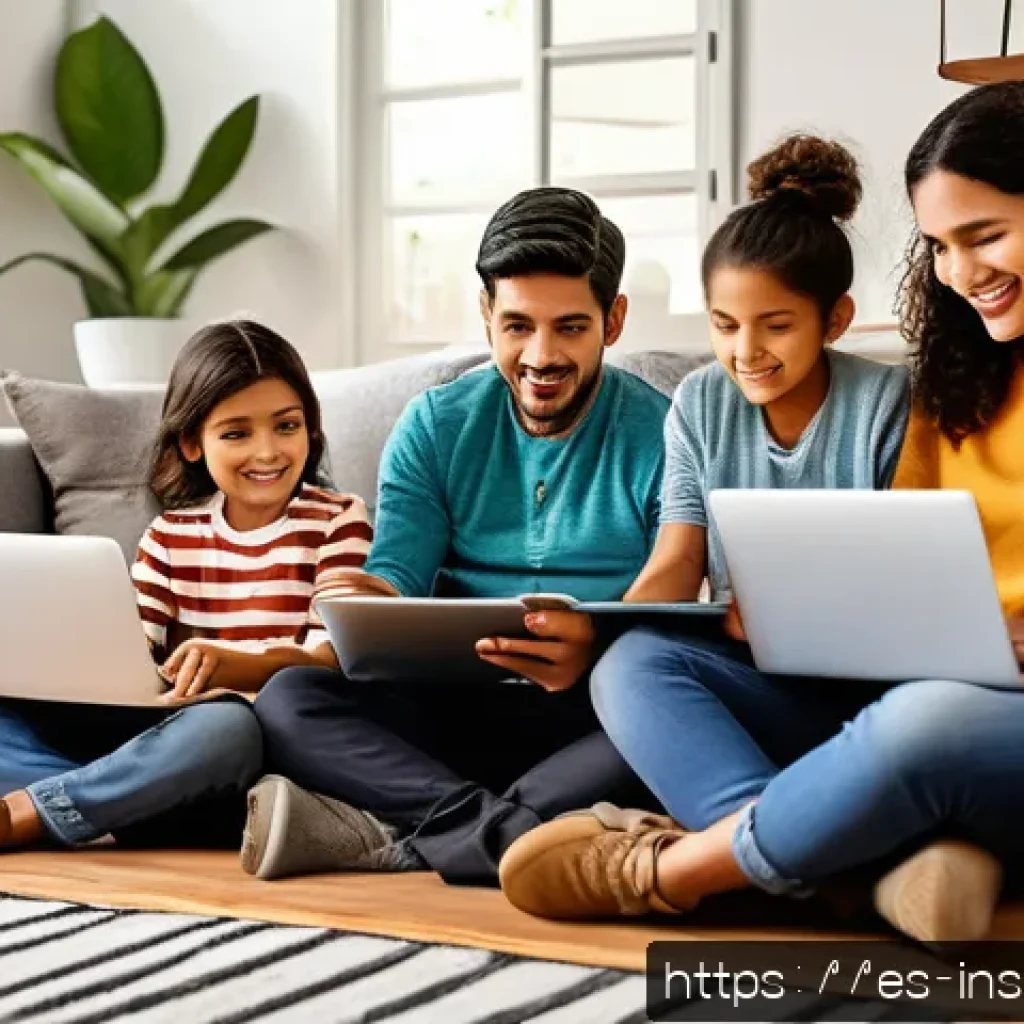 보험계리사와 신규 보험 상품 아이디어 - A modern urban family living room scene featuring a young Hispanic couple working remotely on laptop...