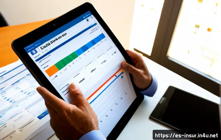 Home 17 보험계리사와 계약별 리스크 평가 - Photorealistic insurance actuary in a modern Madrid office, reviewing several distinct blank insuran...